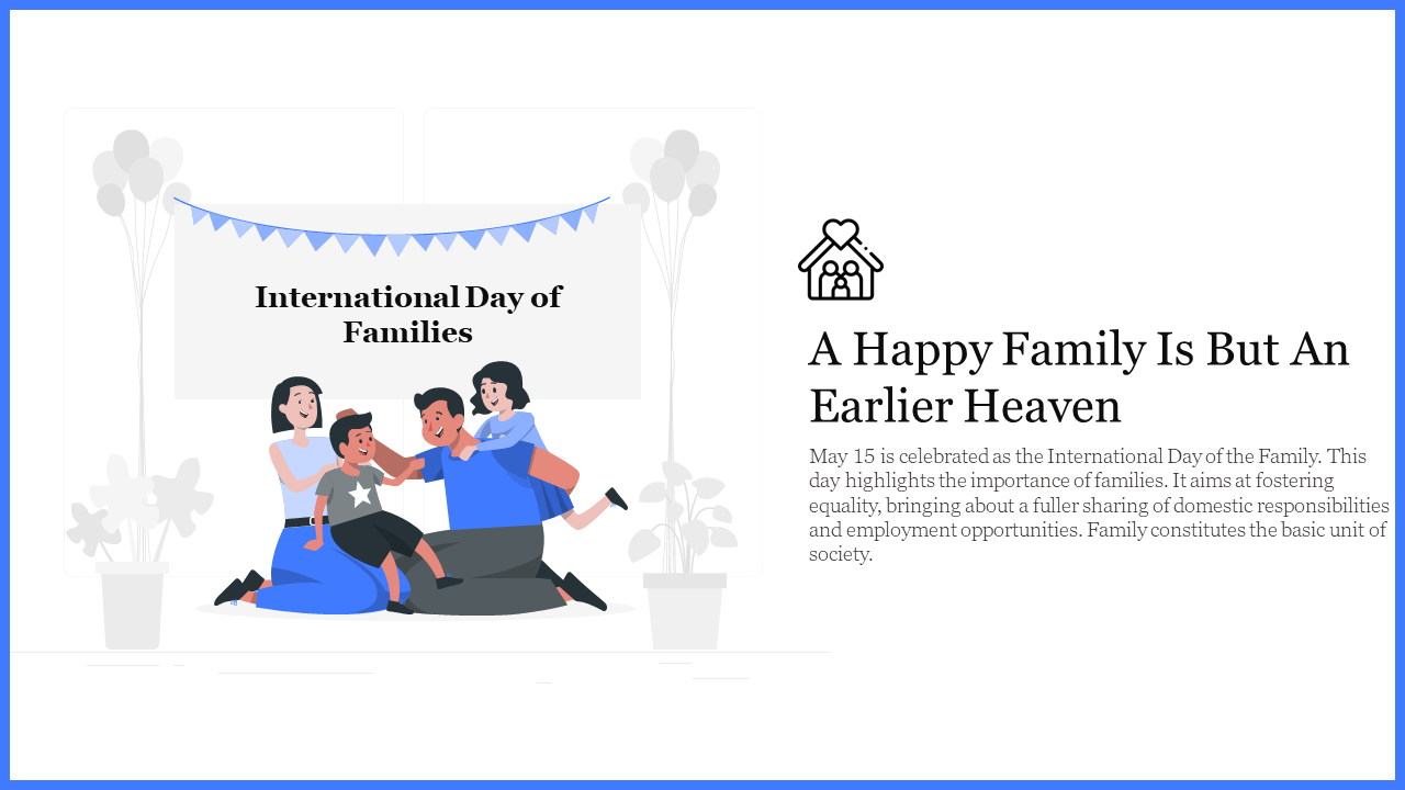 Creative Family Day Presentation Slide Template PPT 
